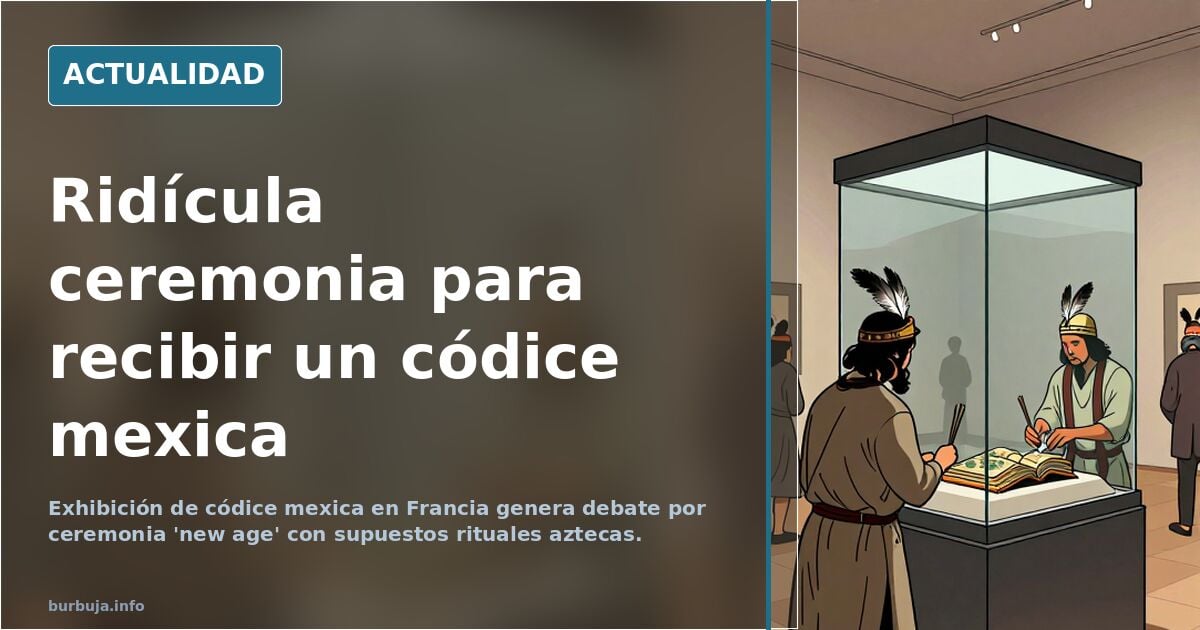 Ridícula ceremonia para recibir un códice mexica