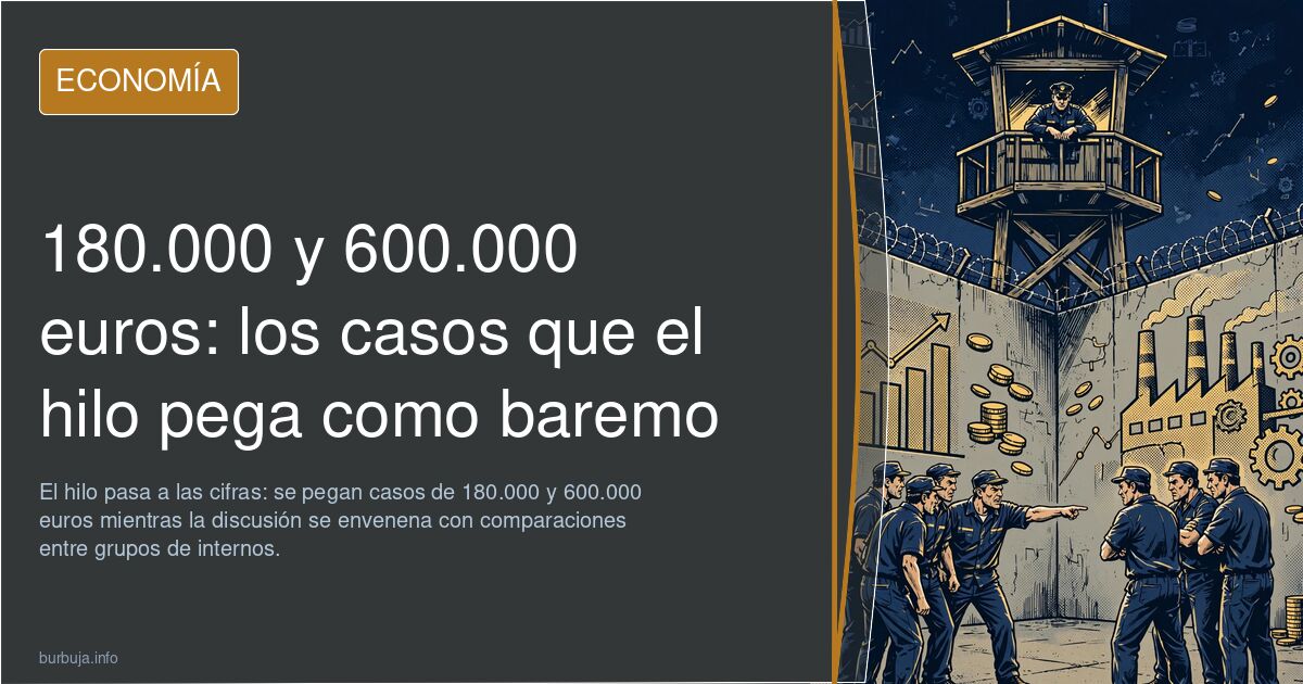 180.000 y 600.000 euros: los casos que el hilo pega como baremo