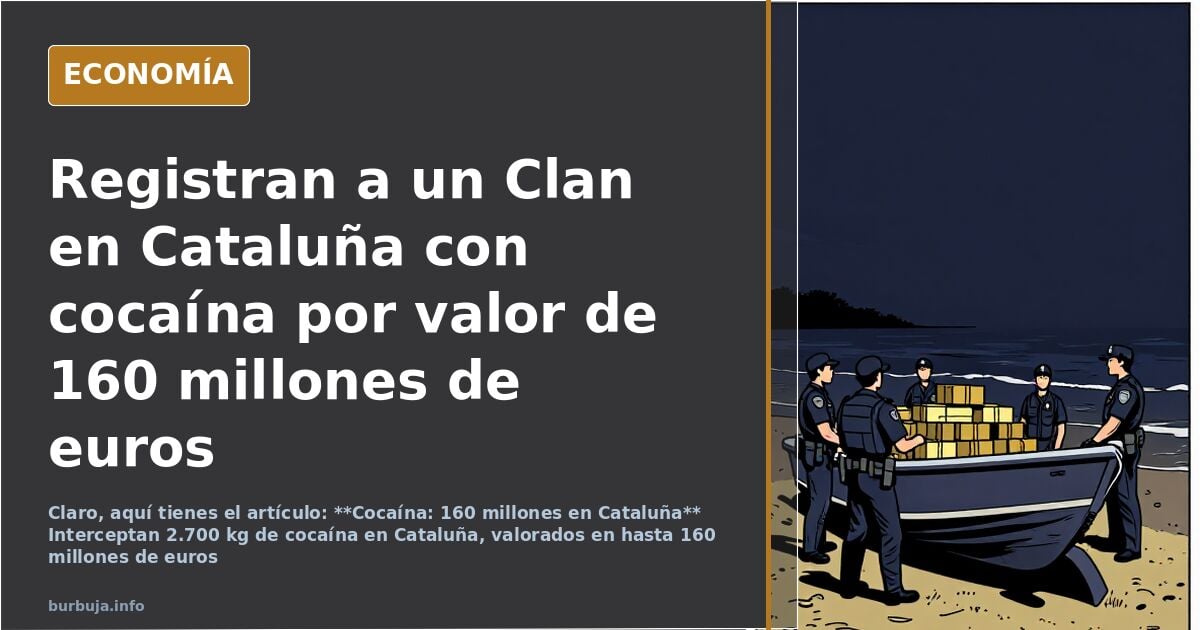 Registran a un Clan en Cataluña con cocaína por valor de 160 millones de euros