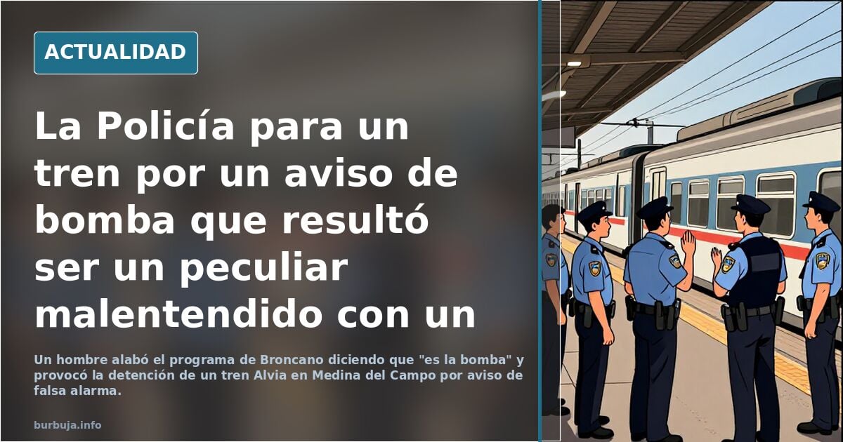 La Policía para un tren por un aviso de bomba que resultó ser un peculiar malentendido con un hombre que iba de público a 'La Revuelta'
