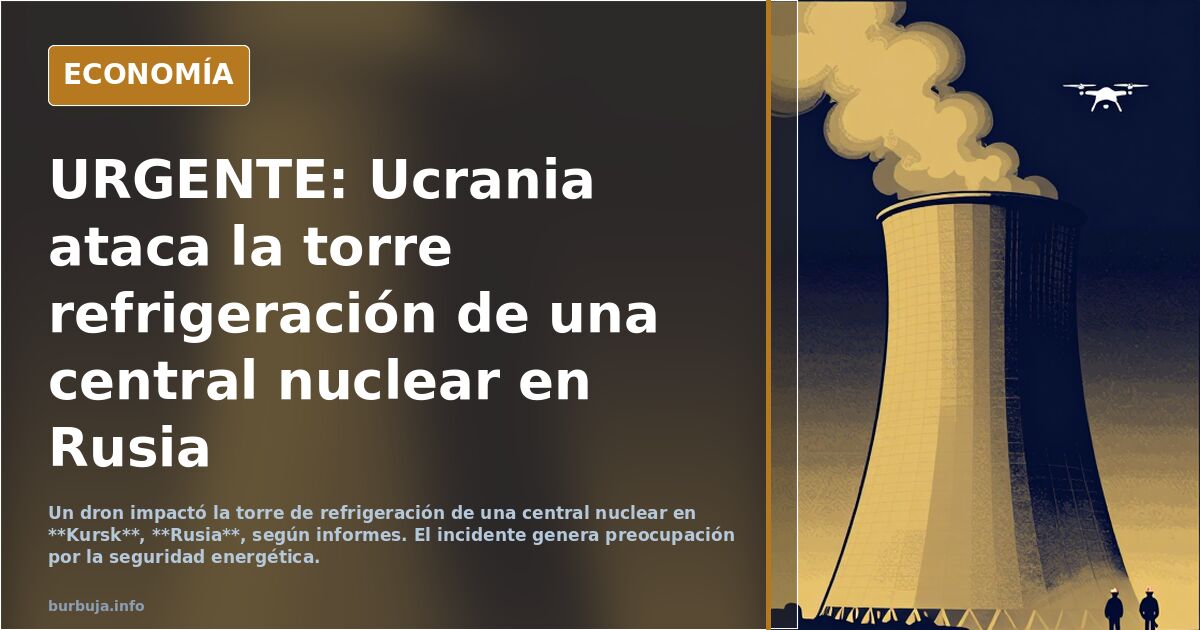 URGENTE: Ucrania ataca la torre refrigeración de una central nuclear en Rusia