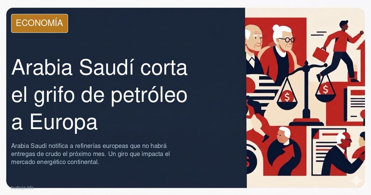Arabia Saudí comienza a informar a las refinerías de Europa que no recibirán entregas de petróleo el próximo mes