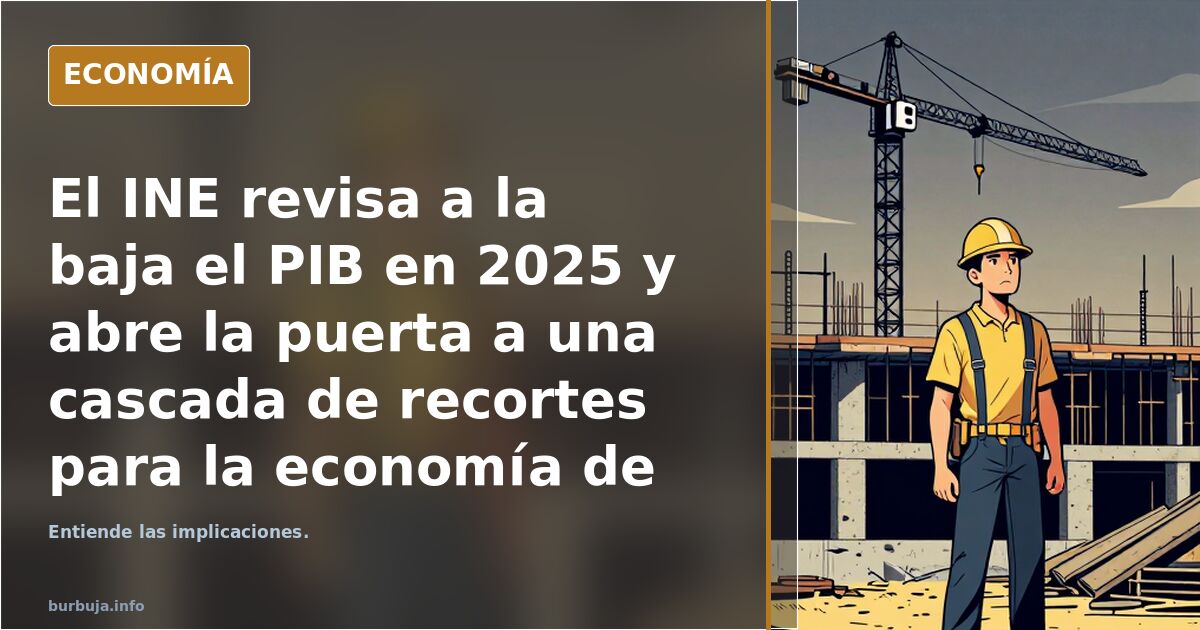 El INE revisa a la baja el PIB en 2025 y abre la puerta a una cascada de recortes para la economía de España este mismo año