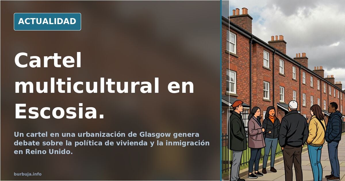 Cartel multicultural en Escosia.