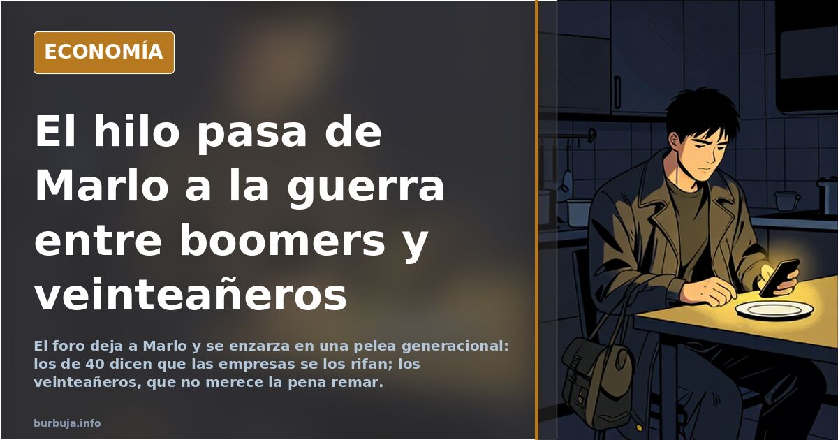 Marlo, 23 años: "Mamá, no lo soporto. No quiero acostumbrarme a un trabajo por el que llego a casa de noche