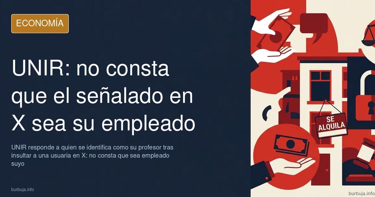 Gráficos y siluetas ante una pantalla que ilustran la disputa por insultos en redes y la respuesta pública de UNIR