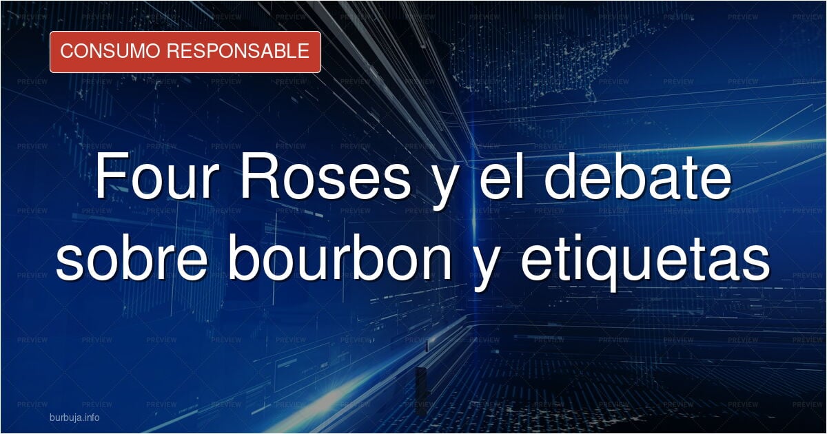 Botella de bourbon Four Roses