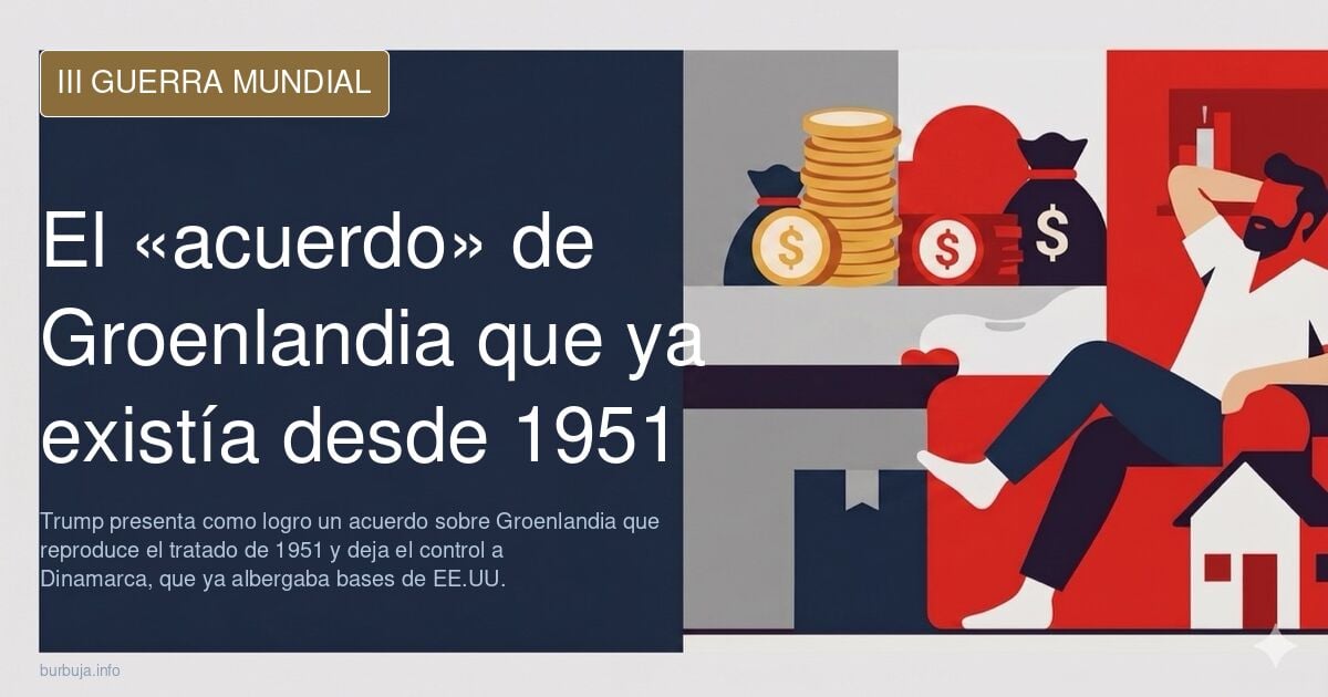 Mapa de Groenlandia con bases militares estadounidenses en tonos desaturados