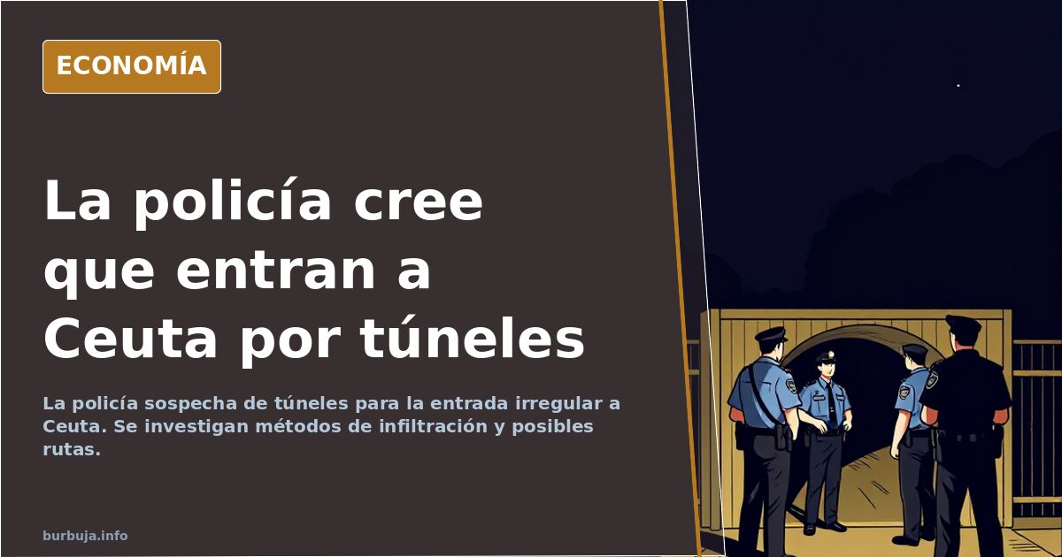 La policía cree que entran a Ceuta por túneles