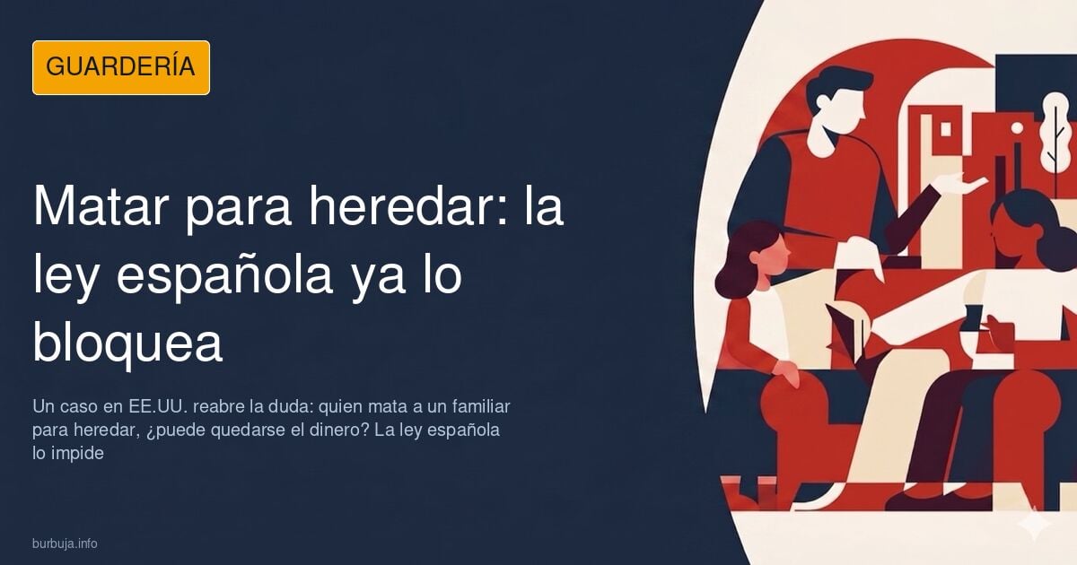 Documentos de herencia y billetes junto a un martillo de juez, ilustración sobre el asesinato para heredar