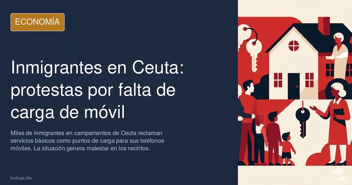 Los forasteros protestan porque «no hay para cargar el móvil» en los campamentos del Puerto de Ceuta