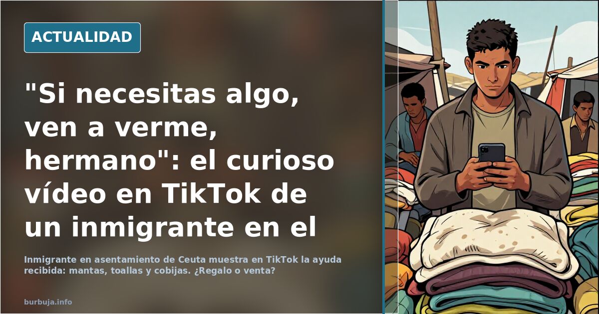 "Si necesitas algo, ven a verme, hermano": el curioso vídeo en TikTok de un inmigrante en el asentamiento del puerto