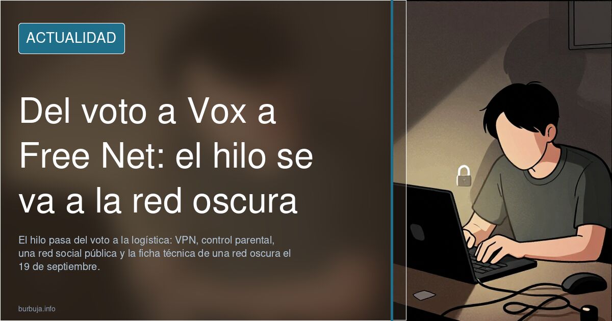 Del voto a Vox a Free Net: el hilo se va a la red oscura
