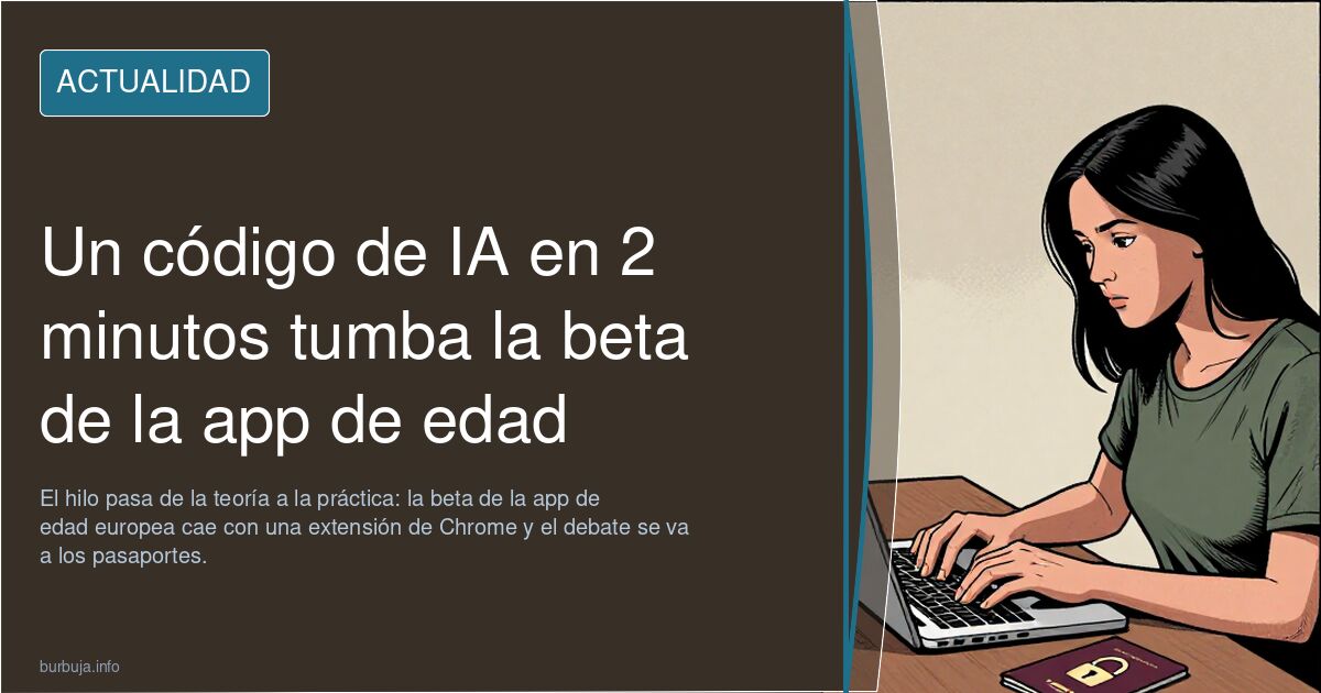 Un código de IA en 2 minutos tumba la beta de la app de edad
