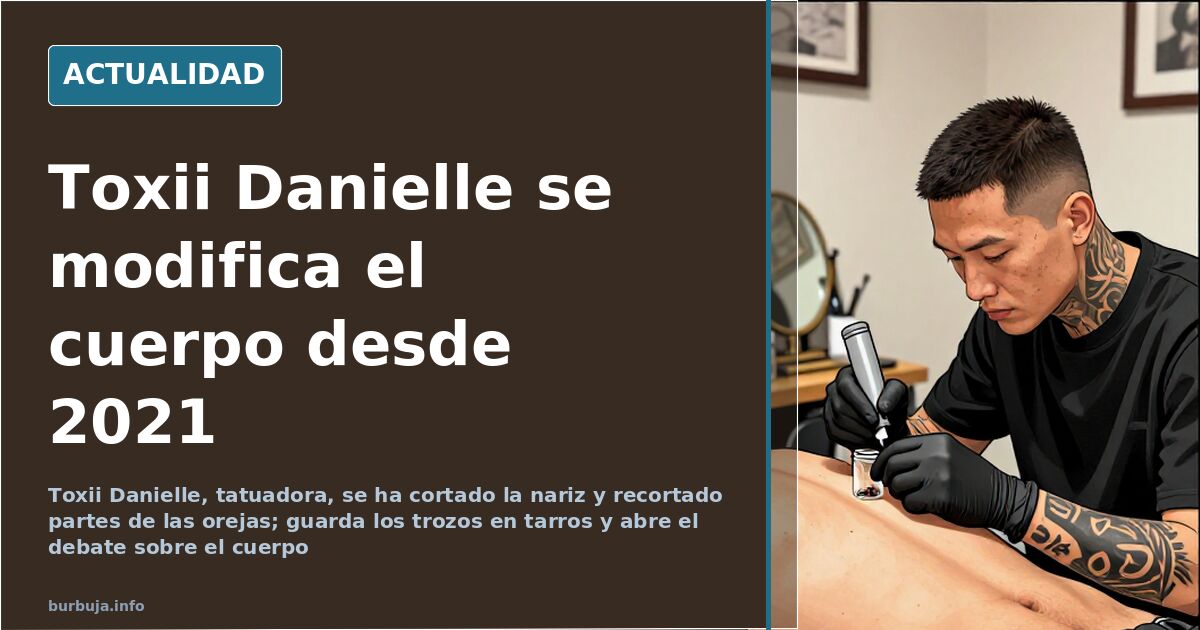 Toxii Danielle, tattoo artist who has modified her body since 2021