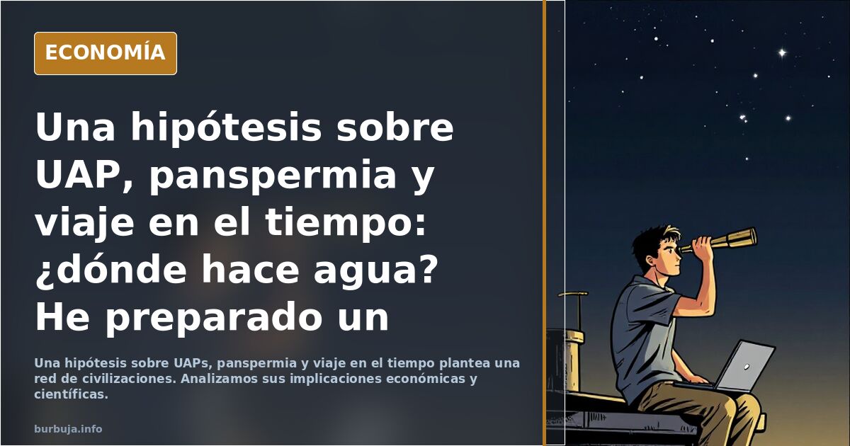 Una hipótesis sobre UAP, panspermia y viaje en el tiempo: ¿dónde hace agua? He preparado un paper