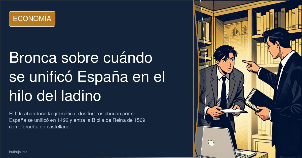 Bronca sobre cuándo se unificó España en el hilo del ladino