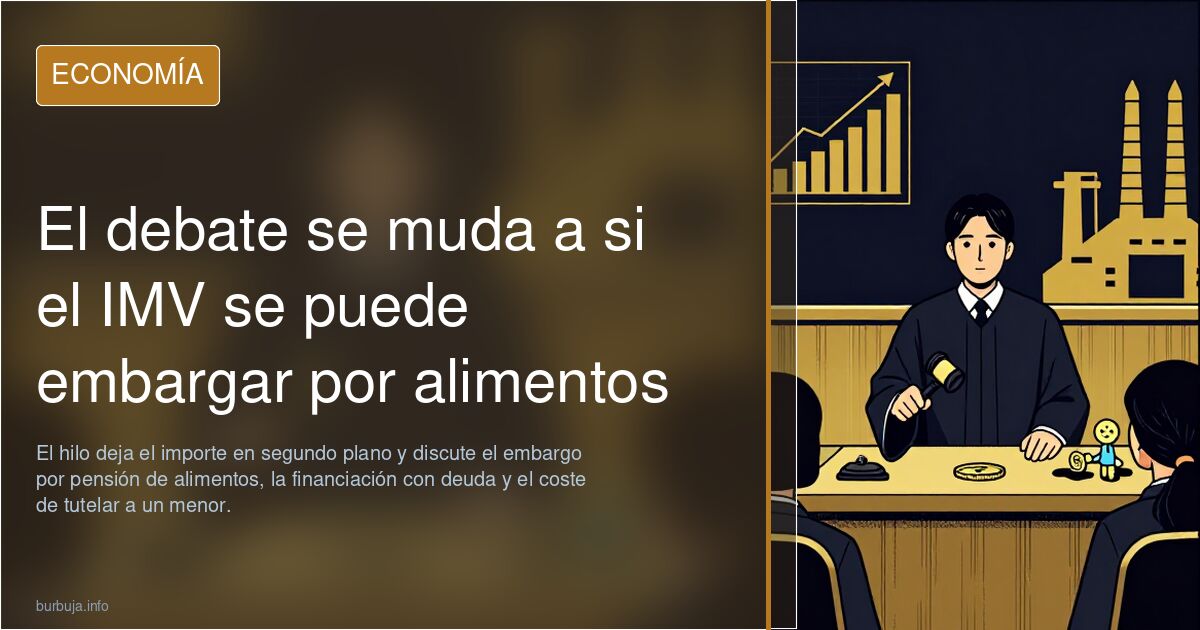El debate se muda a si el IMV se puede embargar por alimentos