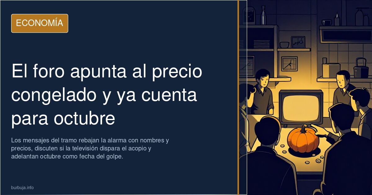 El foro apunta al precio congelado y ya cuenta para octubre