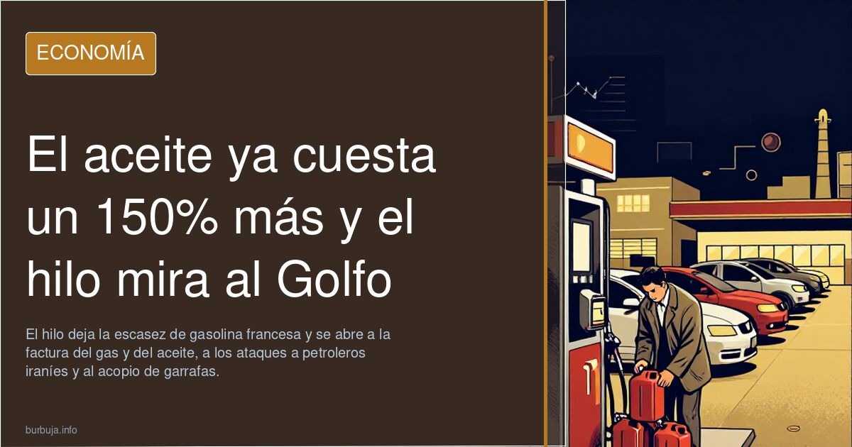 El aceite ya cuesta un 150% más y el hilo mira al Golfo