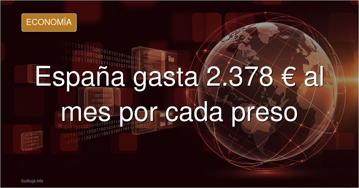 Coste mensual por preso en España
