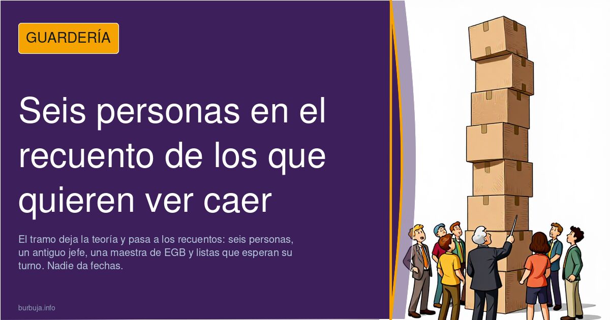 Seis personas en el recuento de los que quieren ver caer