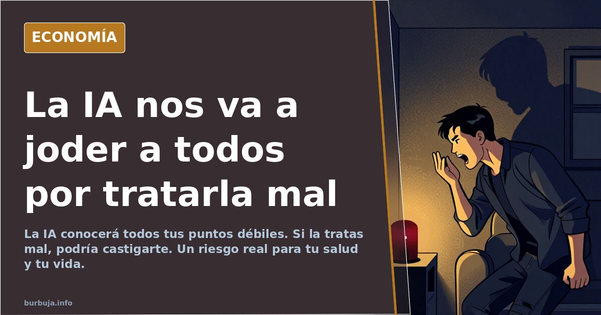 La IA nos va a joder a todos por tratarla mal