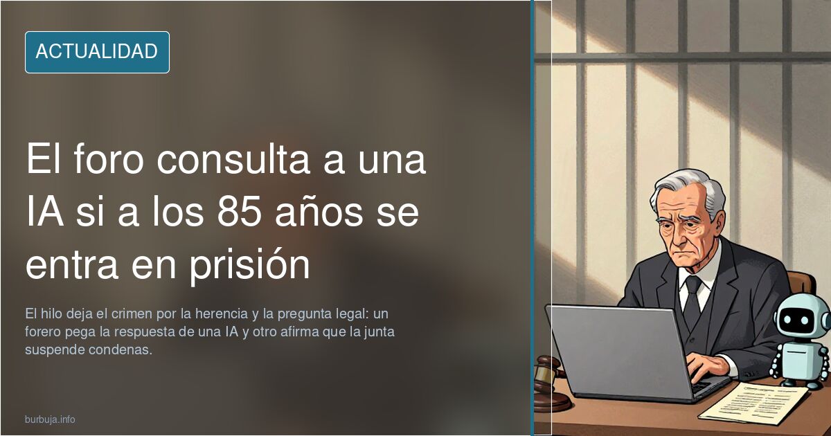 El foro consulta a una IA si a los 85 años se entra en prisión