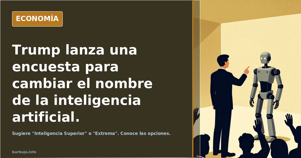 Trump lanza una encuesta para cambiar el nombre de la inteligencia artificial.