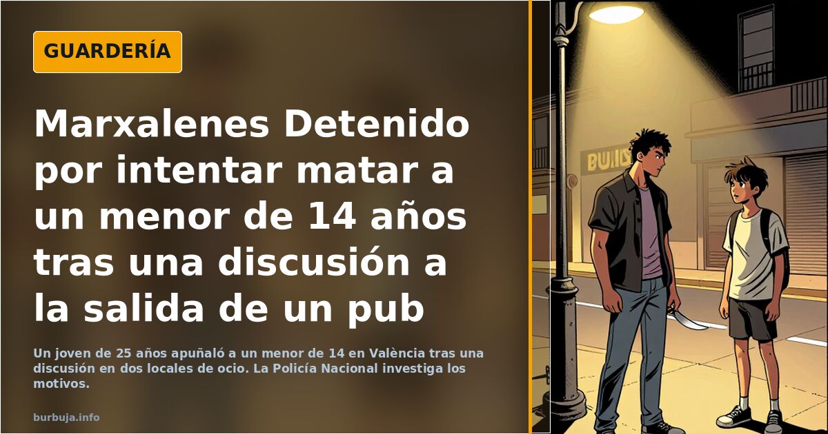 Marxalenes

Detenido por intentar matar a un menor de 14 años tras una discusión a la salida de un pub en València