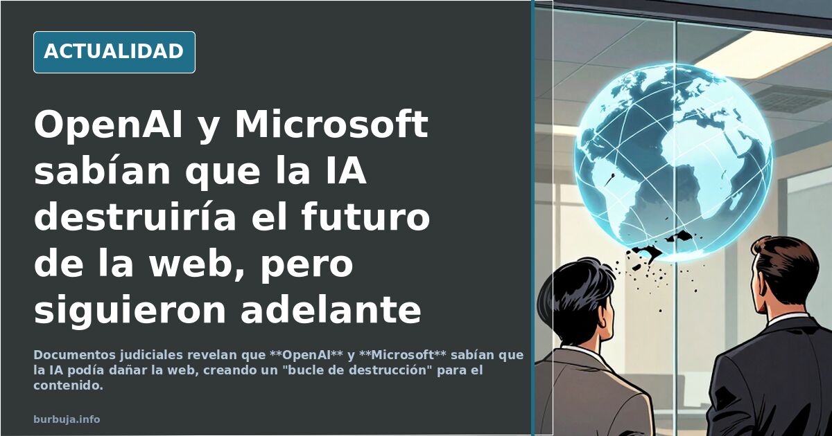 OpenAI y Microsoft sabían que la IA destruiría el futuro de la web, pero siguieron adelante