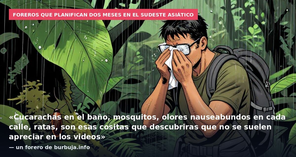 Foreros que planifican dos meses en el Sudeste Asiático: «Cucarachas en el baño, mosquitos, olores nauseabundos en cada calle, ratas, son esas cositas que descubriras que no se suelen apreciar en los videos» — un forero de burbuja.info