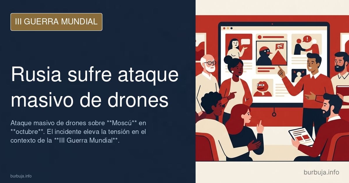 ¿Será en Octubre? Rusia recibe ataque masivo de drones