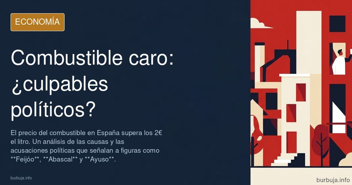 La culpa del precio del combustible en España, la tienen Feijóo, Abascal y como no, también Ayuso.