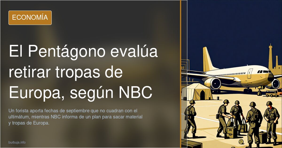 El Pentágono evalúa retirar tropas de Europa, según NBC