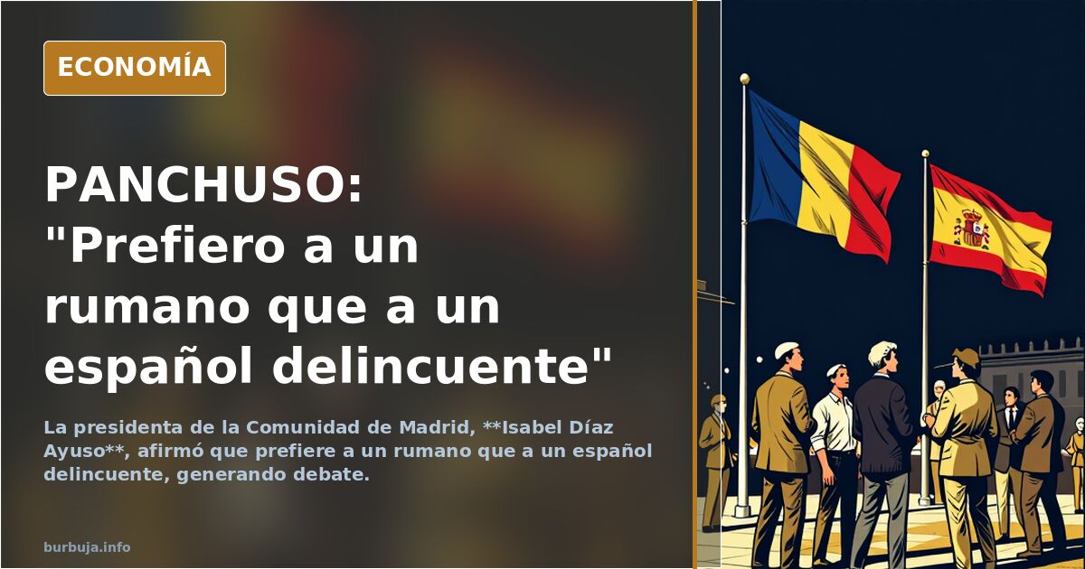 PANCHUSO: "Prefiero a un rumano que a un español delincuente"