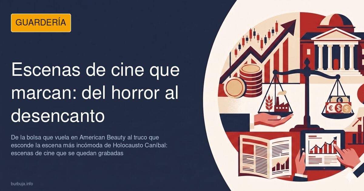 Espectador boquiabierto en una sala de cine ante una escena inolvidable, con una bolsa de plástico volando en la pantalla