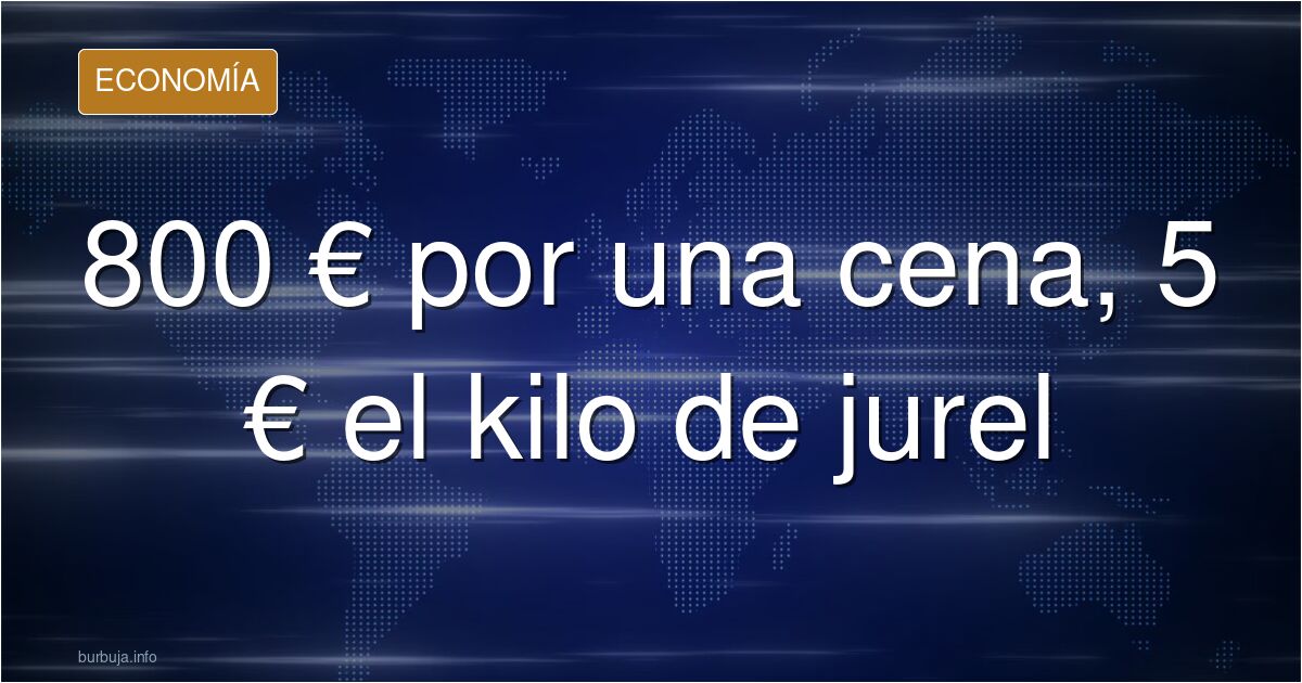 Plato emplatado de alta cocina junto a una bolsa de mercado con pescado fresco, ilustración editorial sobre el coste de la re