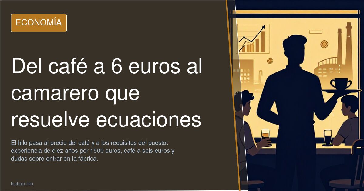 Del café a 6 euros al camarero que resuelve ecuaciones