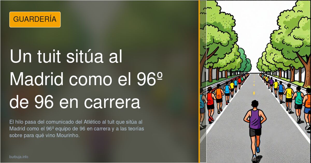 Un tuit sitúa al Madrid como el 96º de 96 en carrera