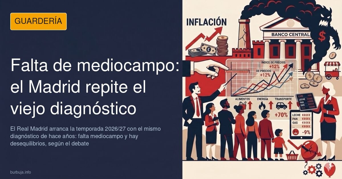 Ilustración de la falta de mediocampo del Real Madrid en el arranque de la temporada 2026/27