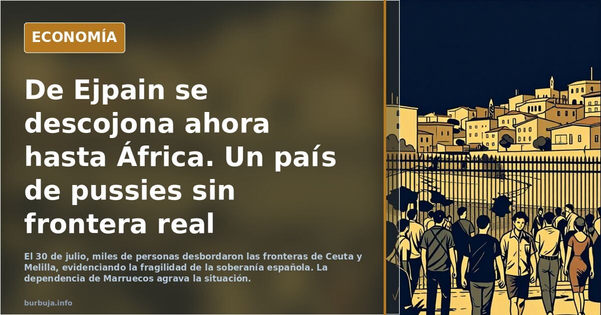 De Ejpain se descorazona ahora hasta África. Un país de pussies sin frontera real