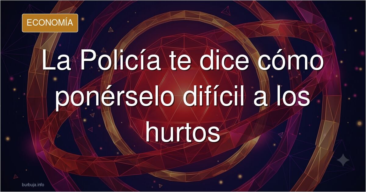 Tuit de la Policía Nacional con consejos para ponérselo difícil a los hurtos