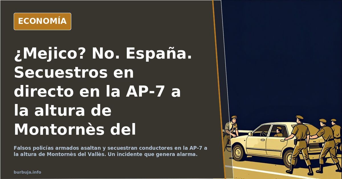 ¿Mejico? No. España. Secuestros en directo en la AP-7 a la altura de Montornès del Vallès.