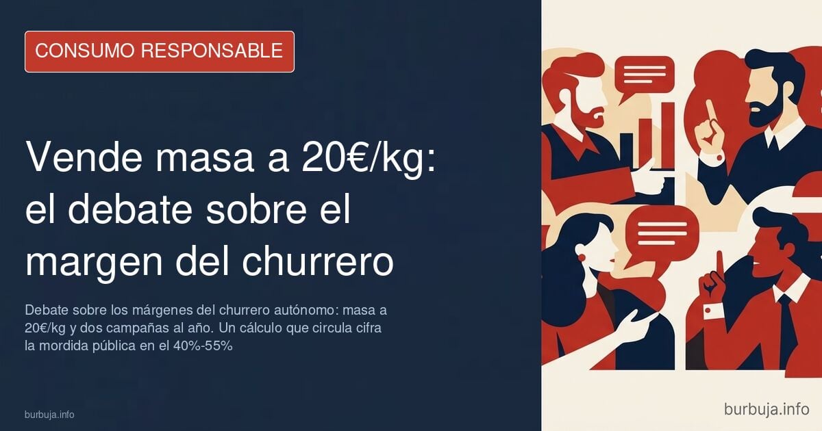 Remolque de churros en la vía pública durante una campaña de verano, con un cartel de precio por kilo de masa tradicional