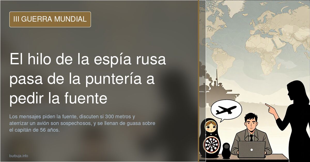 El hilo de la espía rusa pasa de la puntería a pedir la fuente