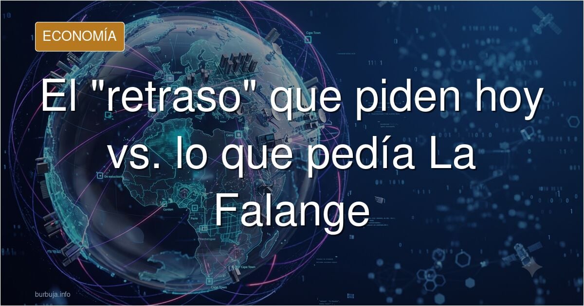 DEFINICIÓN DE 'RETRASO': Lo que piden los social-komunistas en 2026 vs. lo que pedía La Falange en tiempos de plumastaña.