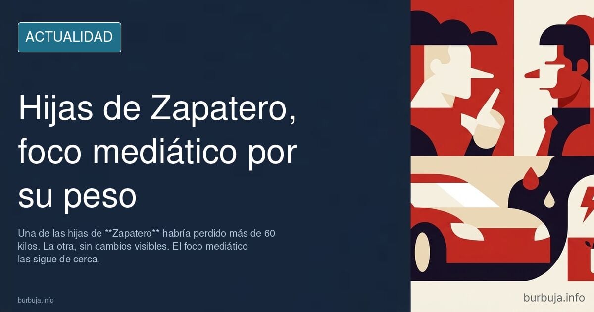 Nueva aparición de las hijas de Zapatero. Una de ellas ha podido perder más de 60 kilos de peso. La otra sigue igual...