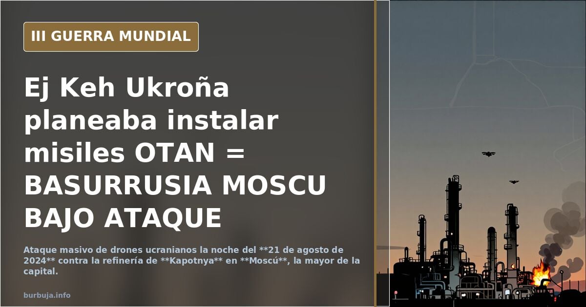 Ej Keh Ukroña planeaba instalar misiles OTAN = BASURRUSIA MOSCU BAJO ATAQUE MASIVO AHORA MISMO.....