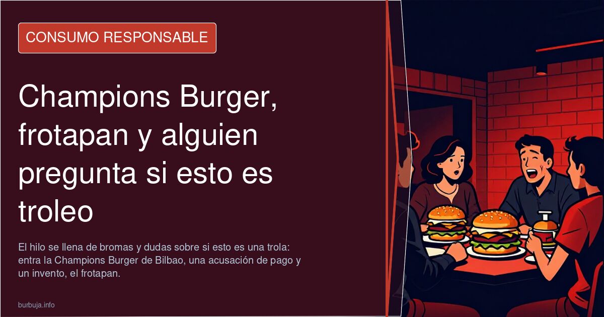 Champions Burger, frotapan y alguien pregunta si esto es troleo